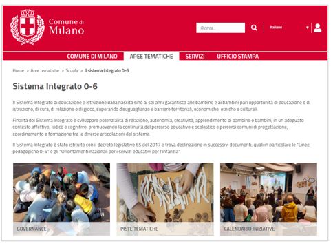 Formazione per il Coordinamento Pedagogico Territoriale del Comune di Milano