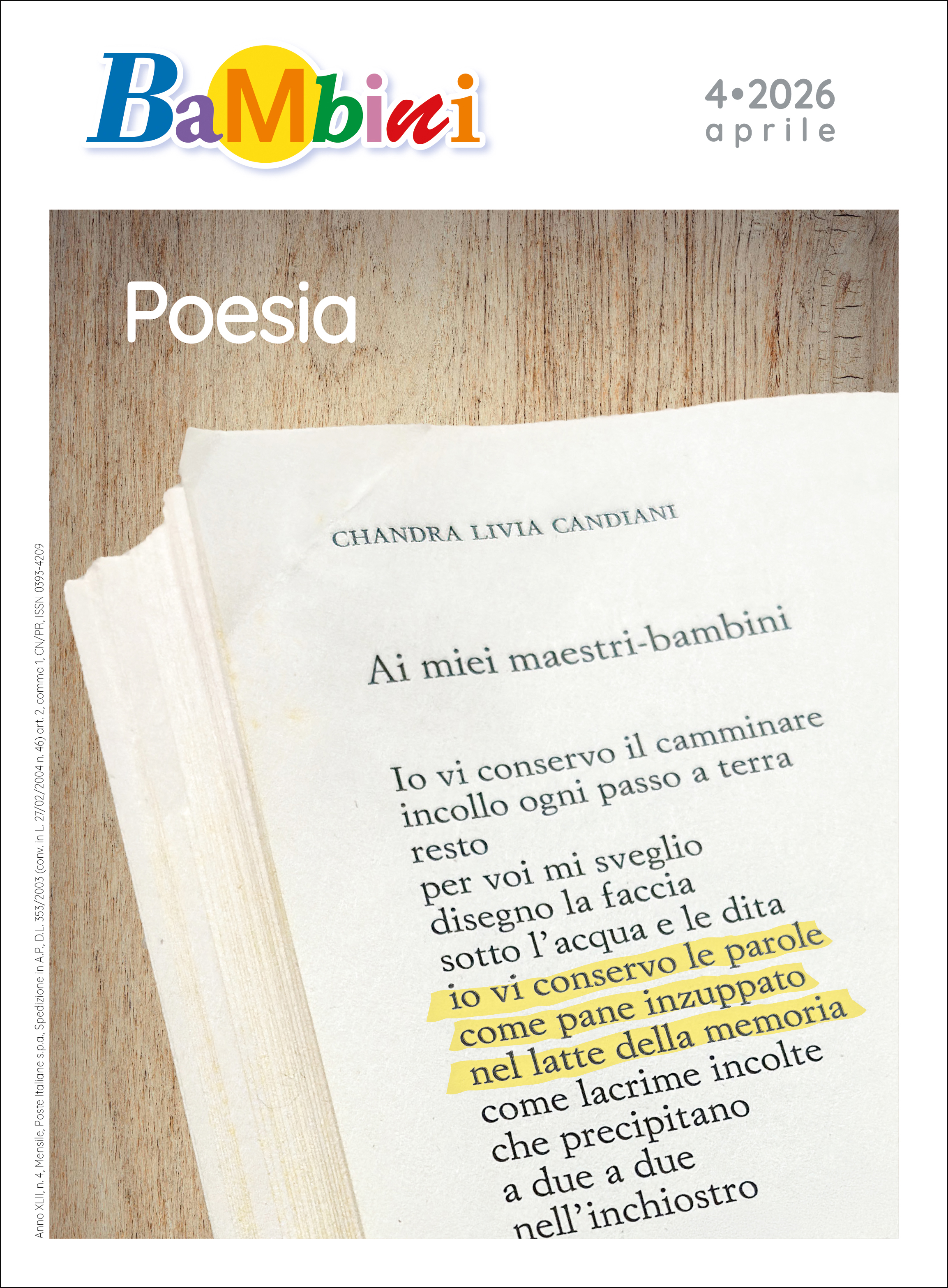 Bambini, Aprile 2026